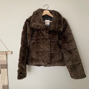 Abercrombie & Fitch + Mini Puffer + Black/Brown + Size: Small